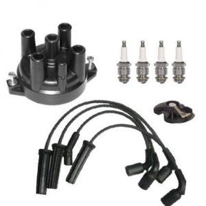 4Y ENGINE IGNITION TUNE UP KIT TOYOTA FORKLIFT ROTOR DISTRIBUTOR CAP WIRE PLUGS 